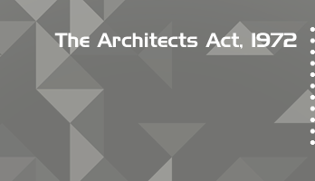 The Architects Act 1972 Bare Act PDF Download 2