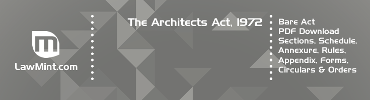 The Architects Act 1972 Bare Act PDF Download 2