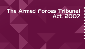 The Armed Forces Tribunal Act 2007 Bare Act PDF Download 2