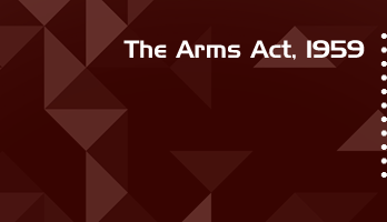 The Arms Act 1959 Bare Act PDF Download 2