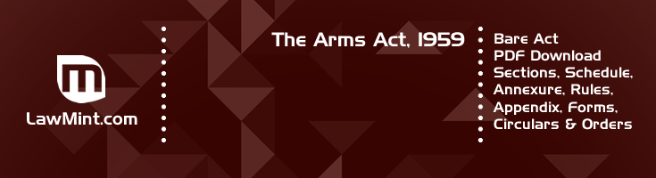 The Arms Act 1959 Bare Act PDF Download 2