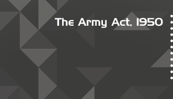 The Army Act 1950 Bare Act PDF Download 2