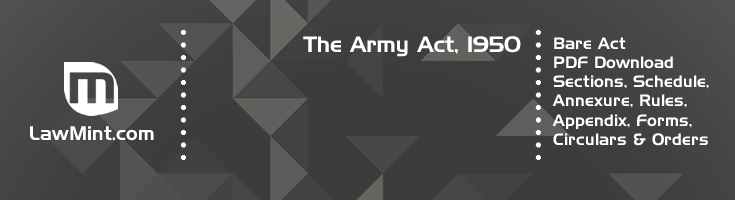 The Army Act 1950 Bare Act PDF Download 2