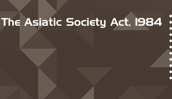 The Asiatic Society Act 1984 Bare Act PDF Download 2