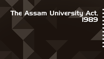 The Assam University Act 1989 Bare Act PDF Download 2