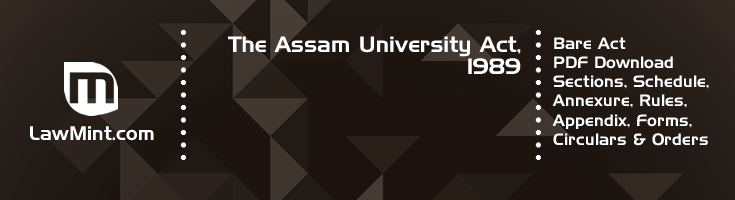 The Assam University Act 1989 Bare Act PDF Download 2