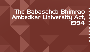 The Babasaheb Bhimrao Ambedkar University Act 1994 Bare Act PDF Download 2