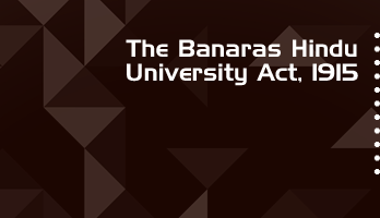 The Banaras Hindu University Act 1915 Bare Act PDF Download 2