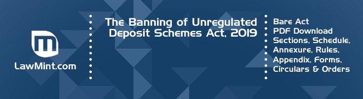 The Banning of Unregulated Deposit Schemes Act 2019 Bare Act PDF Download 2