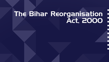 The Bihar Reorganisation Act 2000 Bare Act PDF Download 2