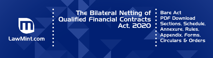 The Bilateral Netting of Qualified Financial Contracts Act 2020 Bare Act PDF Download 2