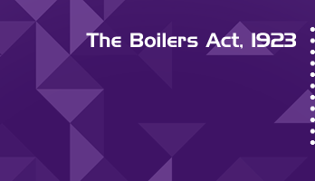 The Boilers Act 1923 Bare Act PDF Download 2