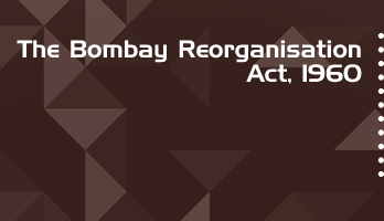 The Bombay Reorganisation Act 1960 Bare Act PDF Download 2