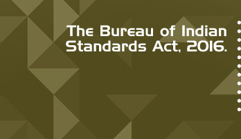 The Bureau of Indian Standards Act 2016 Bare Act PDF Download 2