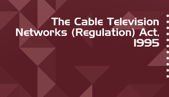 The Cable Television Networks Regulation Act 1995 Bare Act PDF Download 2