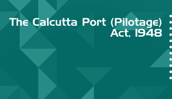 The Calcutta Port Pilotage Act 1948 Bare Act PDF Download 2