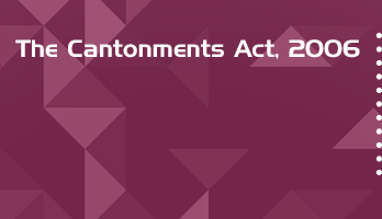 The Cantonments Act 2006 Bare Act PDF Download 2