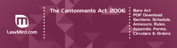 The Cantonments Act 2006 Bare Act PDF Download 2