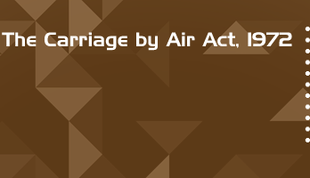 The Carriage by Air Act 1972 Bare Act PDF Download 2