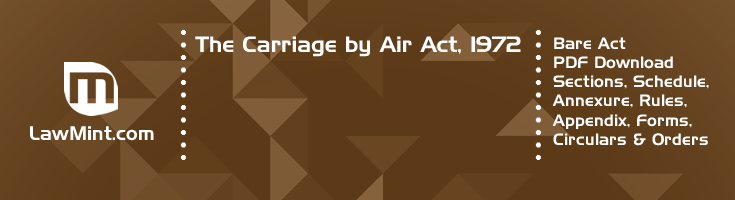 The Carriage by Air Act 1972 Bare Act PDF Download 2