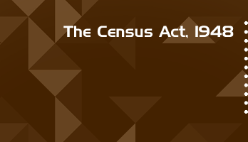 The Census Act 1948 Bare Act PDF Download 2