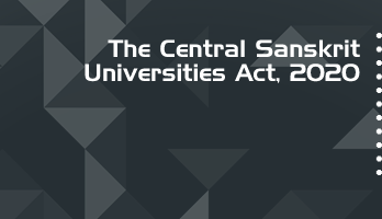 The Central Sanskrit Universities Act 2020 Bare Act PDF Download 2