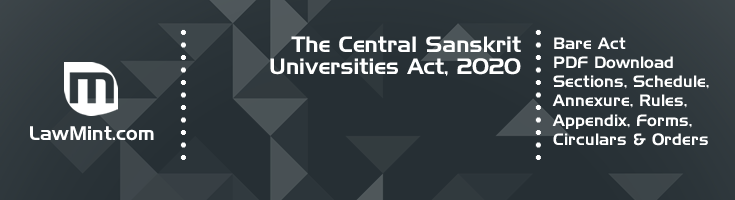 The Central Sanskrit Universities Act 2020 Bare Act PDF Download 2