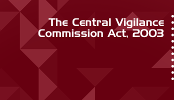 The Central Vigilance Commission Act 2003 Bare Act PDF Download 2