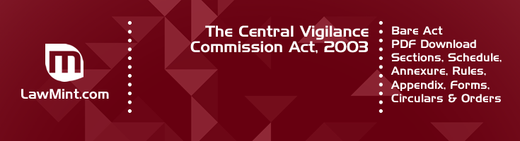 The Central Vigilance Commission Act 2003 Bare Act PDF Download 2