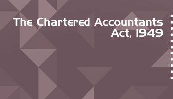 The Chartered Accountants Act 1949 Bare Act PDF Download 2