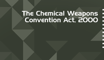 The Chemical Weapons Convention Act 2000 Bare Act PDF Download 2