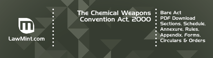 The Chemical Weapons Convention Act 2000 Bare Act PDF Download 2