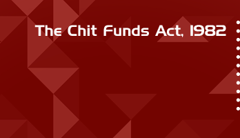 The Chit Funds Act 1982 Bare Act PDF Download 2