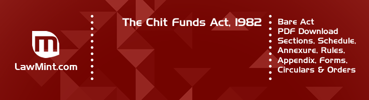 The Chit Funds Act 1982 Bare Act PDF Download 2