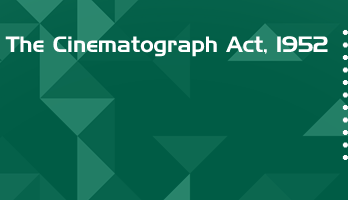 The Cinematograph Act 1952 Bare Act PDF Download 2