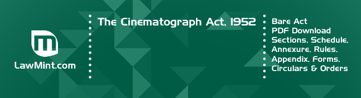 The Cinematograph Act 1952 Bare Act PDF Download 2