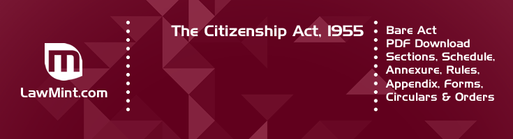 The Citizenship Act 1955 Bare Act PDF Download 2