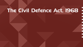 The Civil Defence Act 1968 Bare Act PDF Download 2