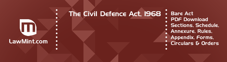 The Civil Defence Act 1968 Bare Act PDF Download 2