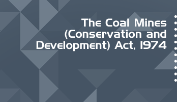 The Coal Mines Conservation and Development Act 1974 Bare Act PDF Download 2