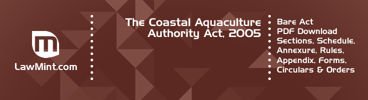 The Coastal Aquaculture Authority Act 2005 Bare Act PDF Download 2