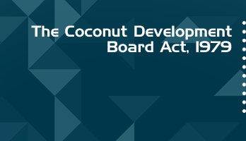 The Coconut Development Board Act 1979 Bare Act PDF Download 2