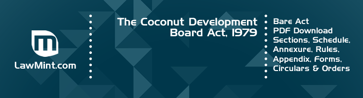 The Coconut Development Board Act 1979 Bare Act PDF Download 2