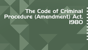 The Code of Criminal Procedure Amendment Act 1980 Bare Act PDF Download 2