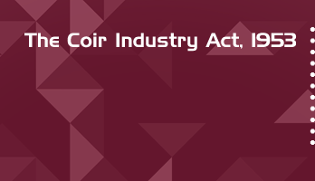 The Coir Industry Act 1953 Bare Act PDF Download 2