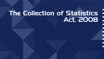 The Collection of Statistics Act 2008 Bare Act PDF Download 2