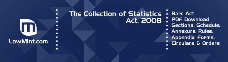 The Collection of Statistics Act 2008 Bare Act PDF Download 2