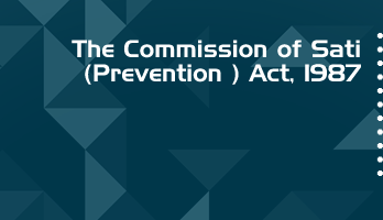 The Commission of Sati Prevention Act 1987 Bare Act PDF Download 2