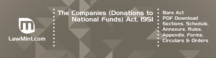 The Companies Donations to National Funds Act 1951 Bare Act PDF Download 2