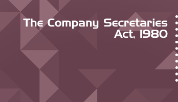 The Company Secretaries Act 1980 Bare Act PDF Download 2